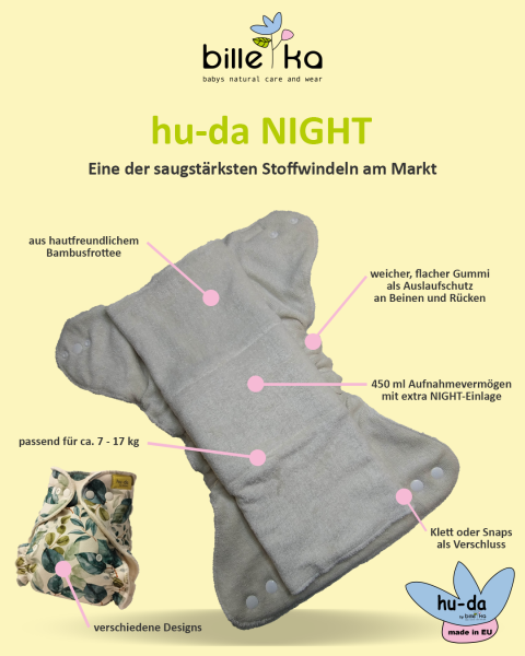 hu-da Windel NIGHT ca. 7-17kg